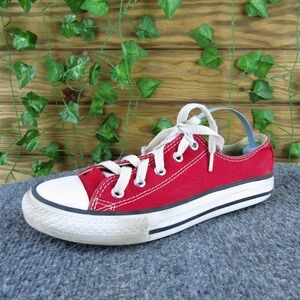 Converse Sneaker All Star Low Top Boys Y 2 Medium Athletic Red Fabric Lace Up